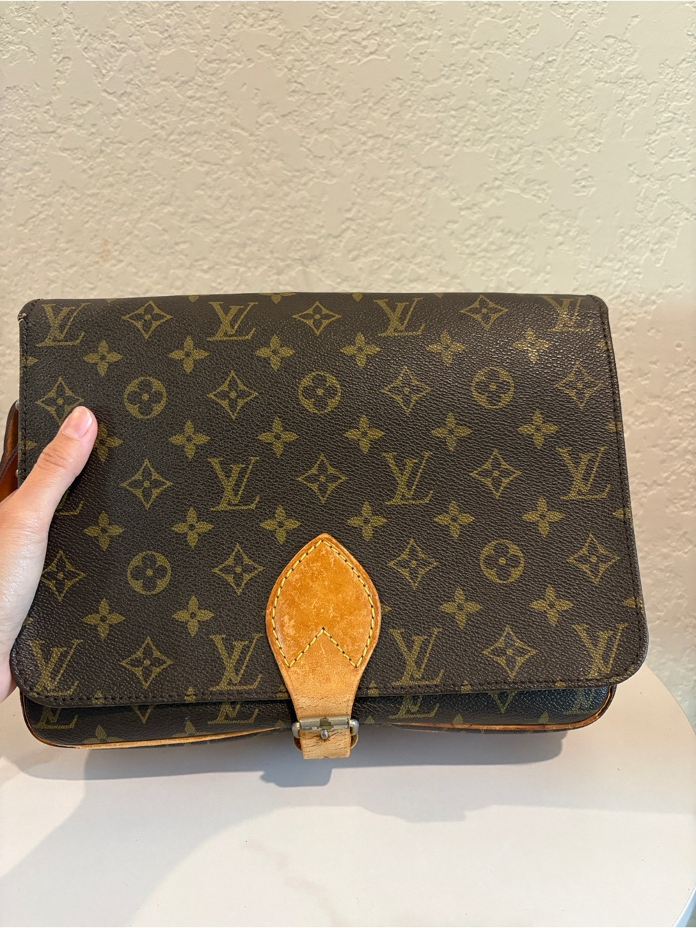 Louis Vuitton GM Cartouchiere Monogram Crossbody Bag - Picture 13 of 15